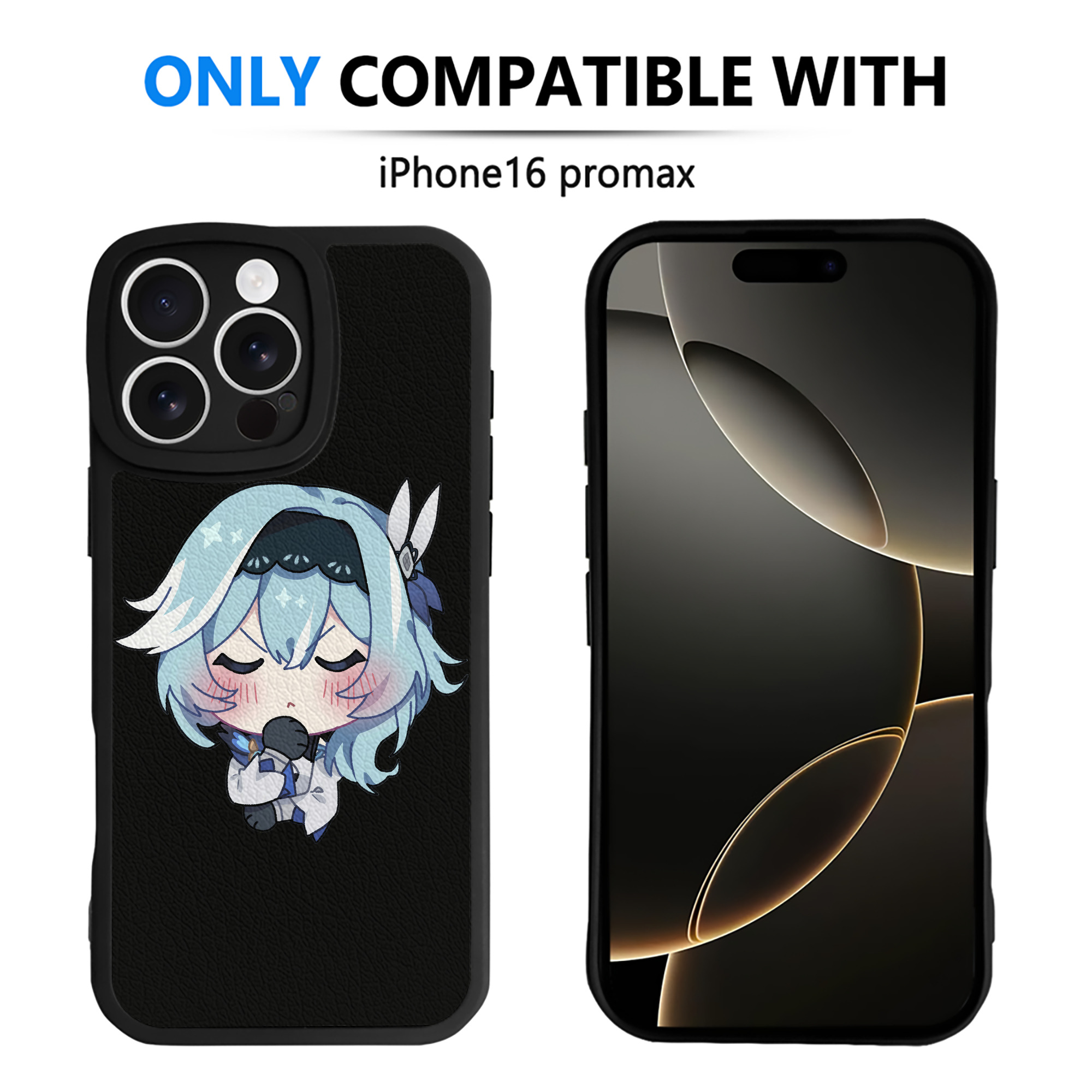 げんし神 优菈 ゆうら genshin Yūra 【iPhone 16シリーズ対応】シリコンスマホケース（レザー調） 材質：シリコン